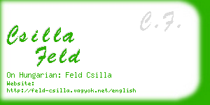 csilla feld business card